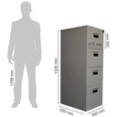 CAISSON METALIQUE 4 TIRROIRS