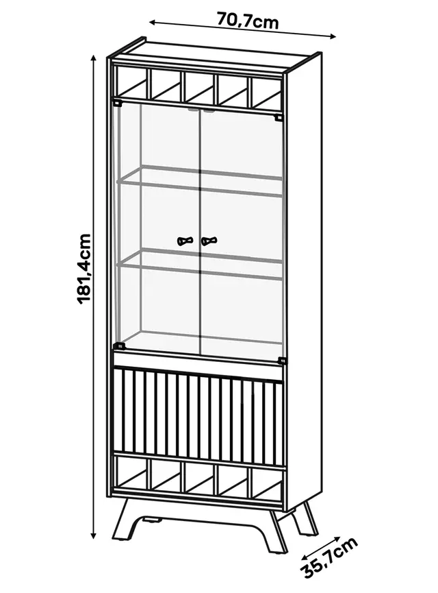 Vaisselier 2 battants V-20630