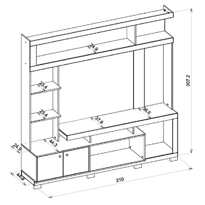 MEUBLE TELE FORMOSA FREIJO 2.1 MT-1473
