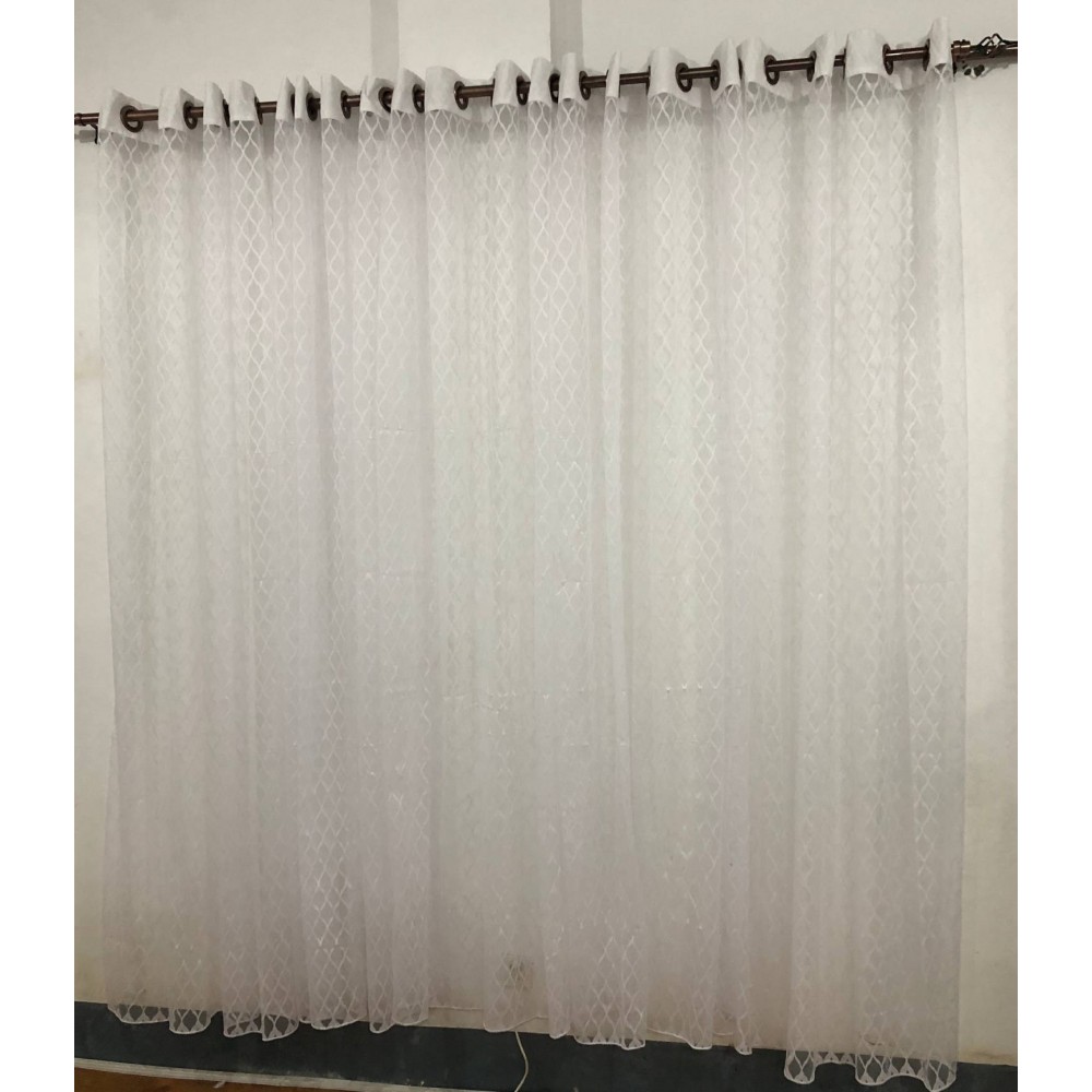 Rideau Anneau Mégalux Blanc 140x250cm