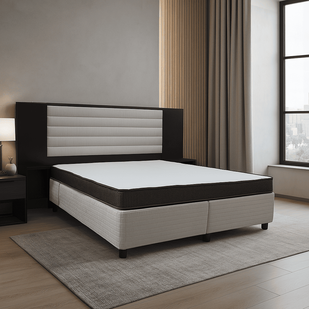 Bed Base Set + Head Board MATEO + Mattress TL-MATHEO.