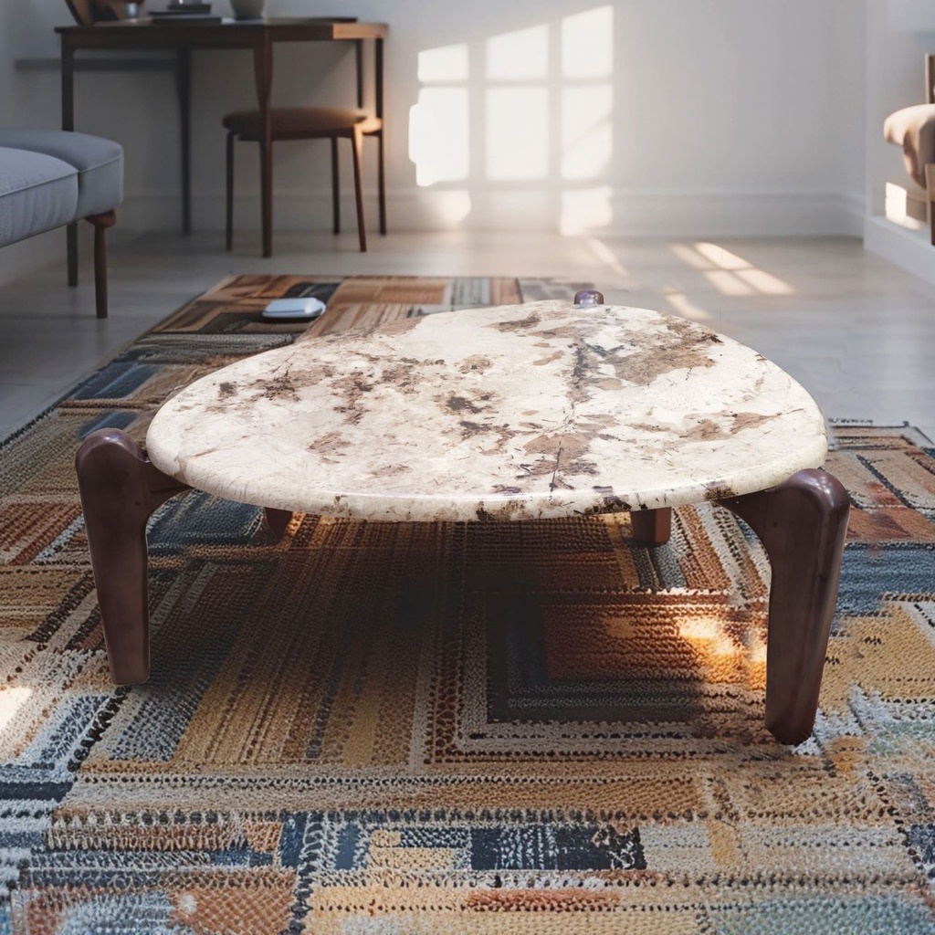 GUERIDON DIKAM EFFET MARBRE MEGALUX G-DIKAMM