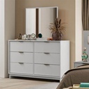 COMMODE 6 TIRROIRS HAZEL+MIRROIR C-1160HAZEL